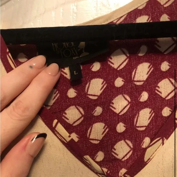 Elegant Maroon and Cream Women's Dress